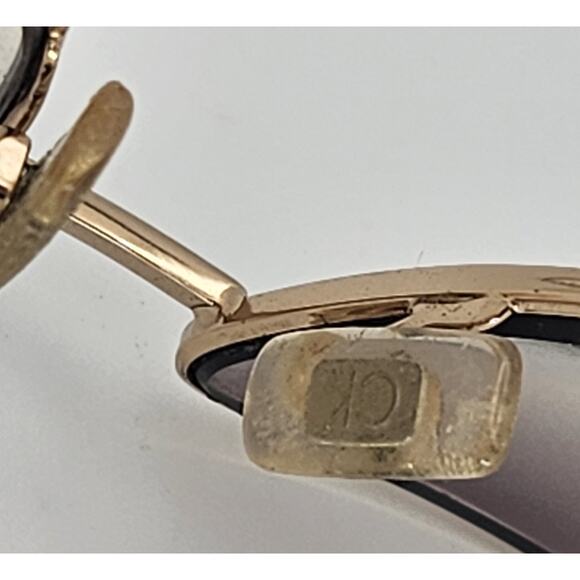 Vintage Calvin Klein Sunglasses 417S 510 Gold Metal Italy Frames Only K7 main image 6